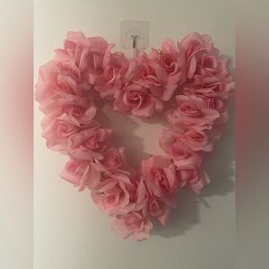 Handmade Rose Heart Wreath In Various Colors (Pink,Red)